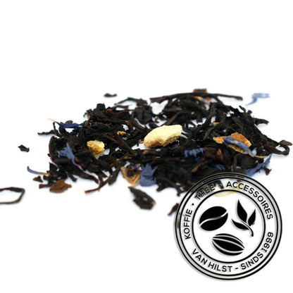 Zwarte thee, sinaasappelschil, korenbloembloesem, aroma, bergamotolie.